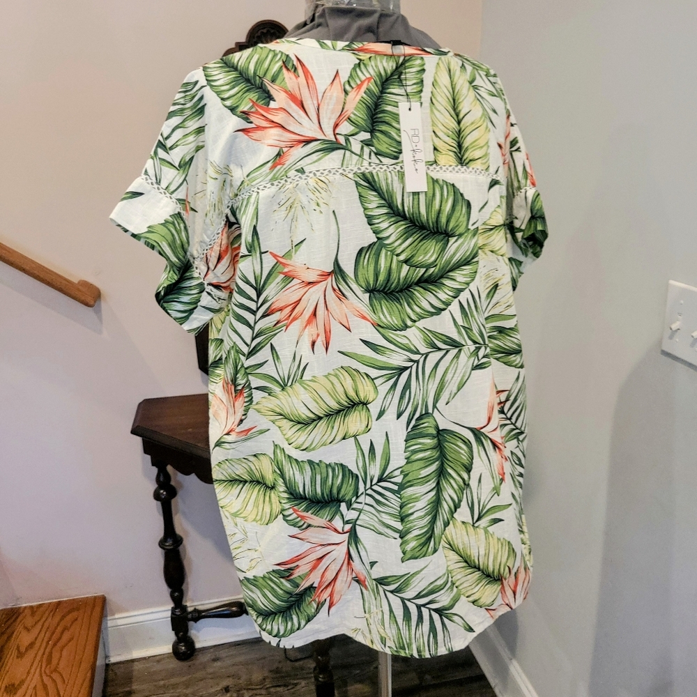 NWT 3X 100% Linen Summer Top - Picture 5 of 10